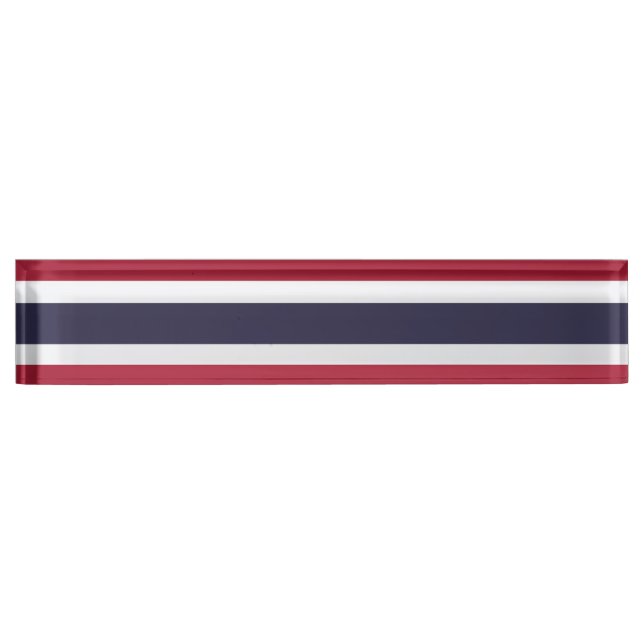 Patriotic desk nameplate with Flag of Thailand (Front)