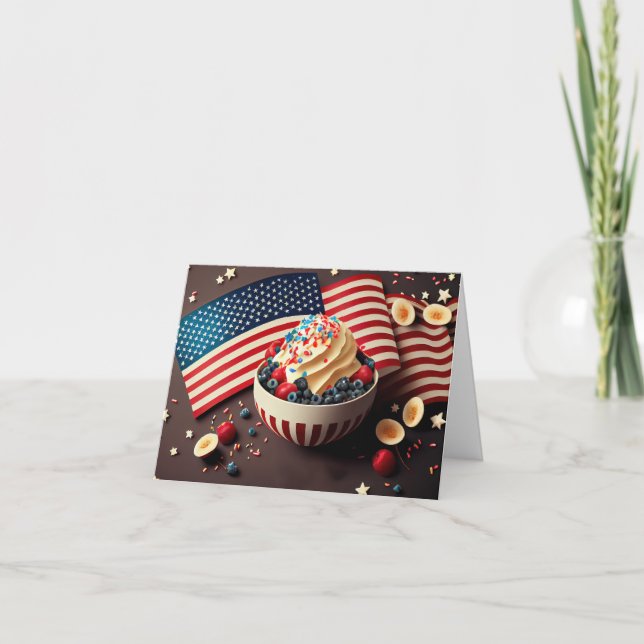 Patriotic Dessert Note Card (Front)