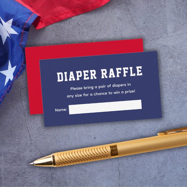Patriotic Diaper Raffle 4th Of July Baby Shower Enclosure Card (Patriotic Diaper Raffle 4th Of July Baby Shower Enclosure Card
)