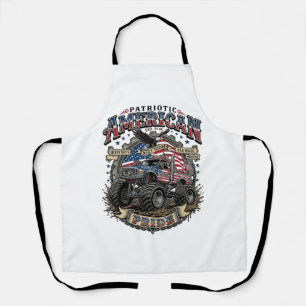 Patriotic Diesel Beast Freedom Monster Truck Heavy Apron