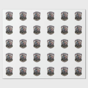 Patriotic Diesel Beast Freedom Monster Truck Heavy Wrapping Paper