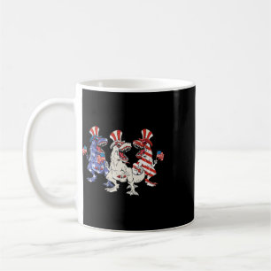 Patriotic Dinosaur 4th Of July Us Toddler Kids Ame Coffee Mug