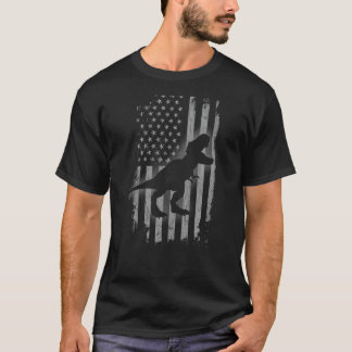 Patriotic Dinosaur American Flag Cool Rex Dino T-Shirt