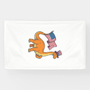 Patriotic Dinosaur Flag Vintage Engraving Shirt_1 Banner