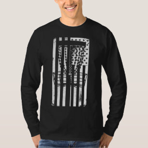 Patriotic Disc Golf American Flag Distressed T-Shirt