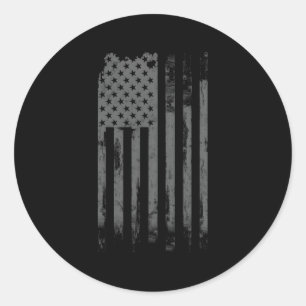 Patriotic Distressed America Usa Flag Classic Round Sticker