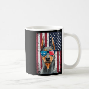 Patriotic Doberman Pinscher 4th Of July Usa Americ Coffee Mug