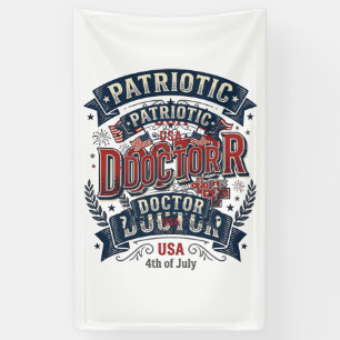 Patriotic Doctor 4th of July Vintage Shirt Design_ Banner