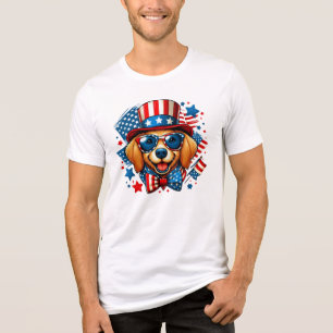 Patriotic Dog 4th of July-62791 Tri-Blend Shirt