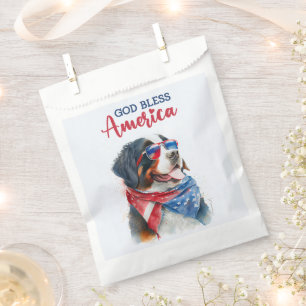 Patriotic Dog-Bernese Favour Bag