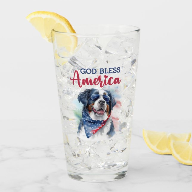 Patriotic Dog-Bernese Glass (Front Ice)