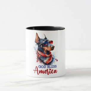 Patriotic Dog- Doberman Mug