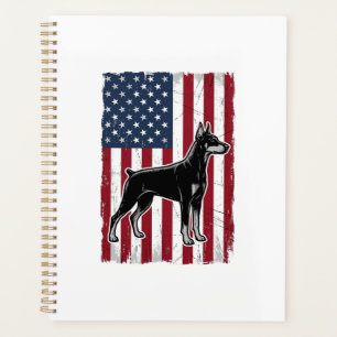 Patriotic Dog Flag Vintage Vector Shirt Design_1 Planner