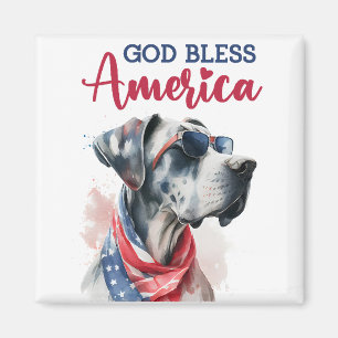 Patriotic Dog-Great Dane Magnet