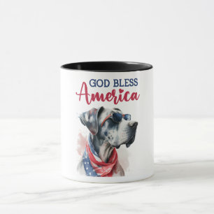 Patriotic Dog-Great Dane Mug
