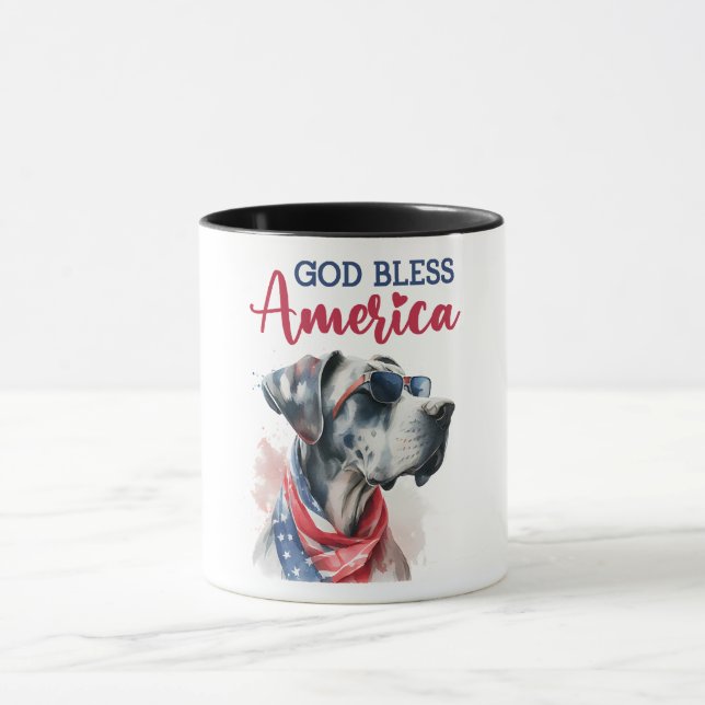 Patriotic Dog-Great Dane Mug (Center)