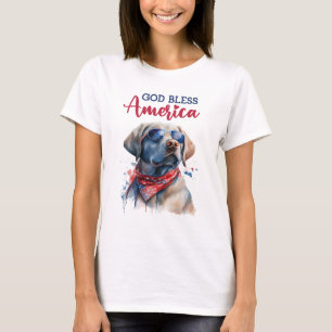 Patriotic Dog-Lab T-Shirt