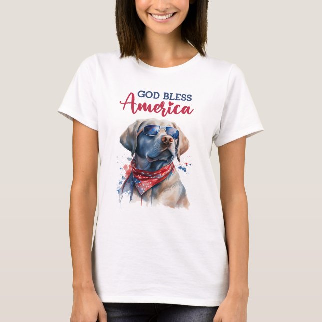 Patriotic Dog-Lab T-Shirt (Front)