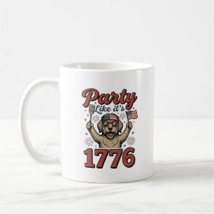Patriotic Dog Party Like It’s 1776 Vintage Shirt D Coffee Mug