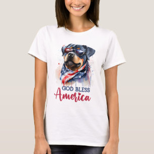 Patriotic Dog-Rottweiler T-Shirt
