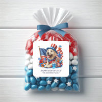 Patriotic Dog Top Hat Red White Blue Stars Stripe