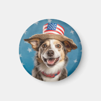Patriotic Dog USA Election  Magnet