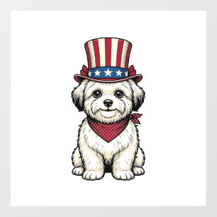 Patriotic Dog Vintage Engraving Vector Design_1
