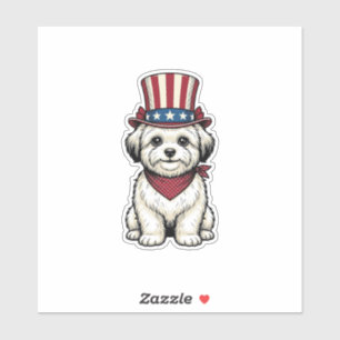 Patriotic Dog Vintage Engraving Vector Design_1