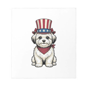 Patriotic Dog Vintage Engraving Vector Design_1 Notepad