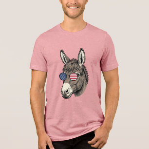 Patriotic Donkey Sunglasses Vintage Shirt Design_1