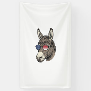 Patriotic Donkey Sunglasses Vintage Shirt Design_1 Banner