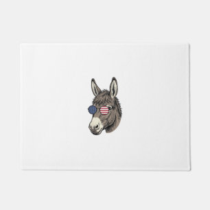Patriotic Donkey Sunglasses Vintage Shirt Design_1 Doormat