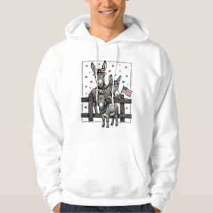 Patriotic Donkeys Vintage 4th of July Shirt Design