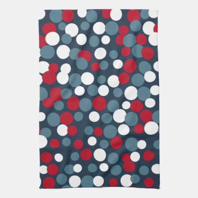 Patriotic Dots Kitchen Towel (Vertical)