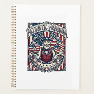 Patriotic Doughnut Lover Vector Graphic Tee_1 Planner