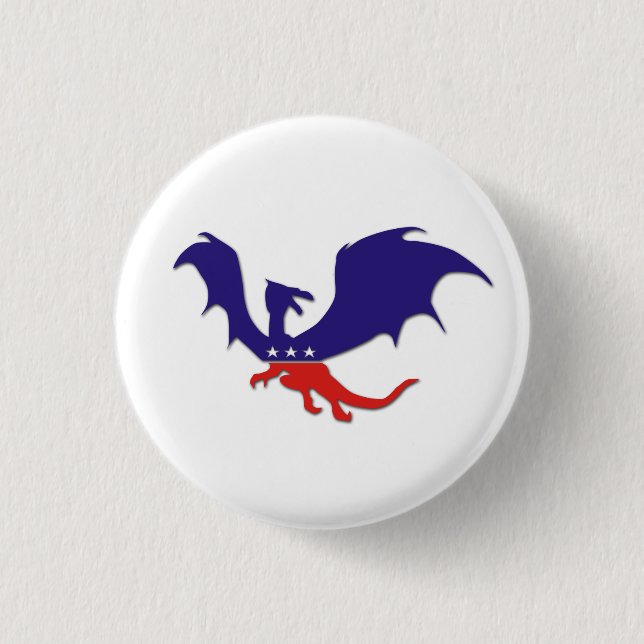 Patriotic Dragon Button (Front)