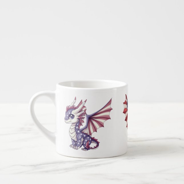 Patriotic Dragon Espresso Cup (Left)