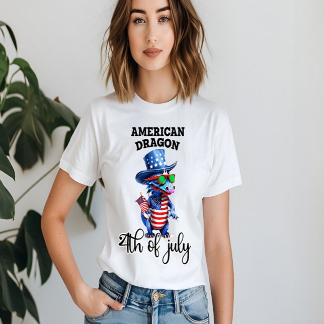 Patriotic Dragon in Shades T-Shirt (Creator Uploaded)