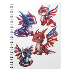Patriotic Dragon Notebook