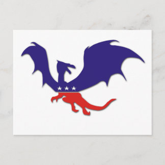 Patriotic Dragon Postcard