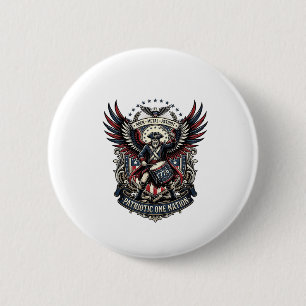 Patriotic Drummer Of Liberty Music Rock Metal Patr 6 Cm Round Badge