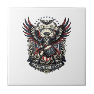Patriotic Drummer Of Liberty Music Rock Metal Patr Ceramic Tile