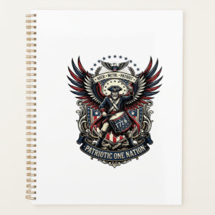 Patriotic Drummer Of Liberty Music Rock Metal Patr Planner