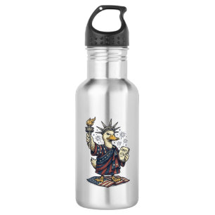 Patriotic Duck 4th of July Vintage T-Shirt Design_ 532 Ml Water Bottle