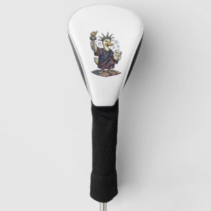 Patriotic Duck 4th of July Vintage T-Shirt Design_ Golf Head Cover