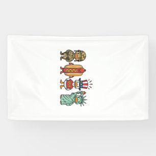 Patriotic Duck and Hot Dog Vintage Vector Shirt_1 Banner