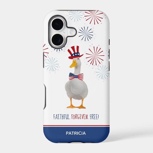 Patriotic Duck Faithful Forgiven Free (Back)