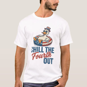 Patriotic Duck Fourth of July Floatie Shirt Design