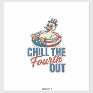 Patriotic Duck Fourth of July Floatie Shirt Design