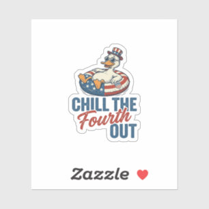 Patriotic Duck Fourth of July Floatie Shirt Design